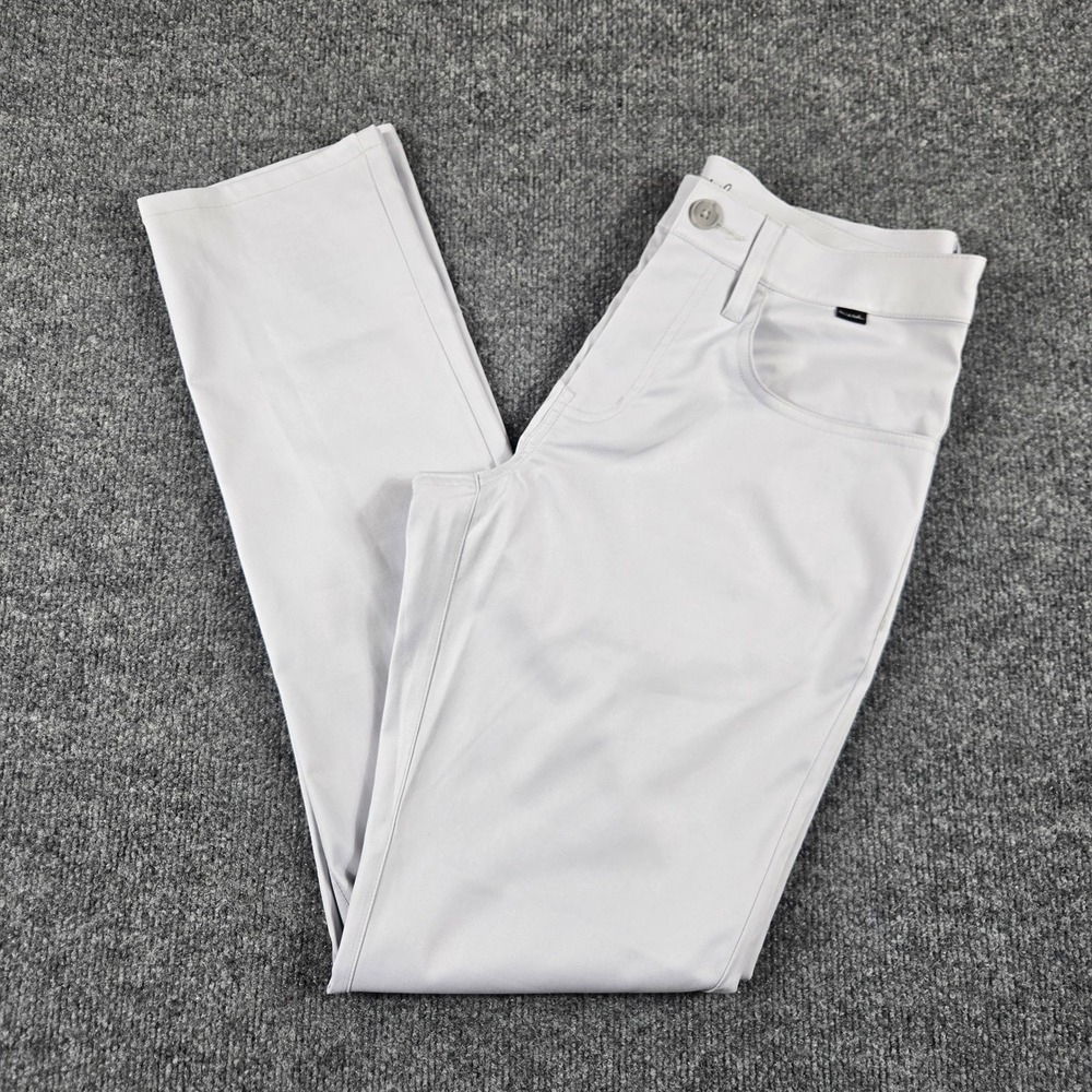 Travis Mathew Golf Pants Mens 30 Light Grey Performance 5-Pocket Trousers